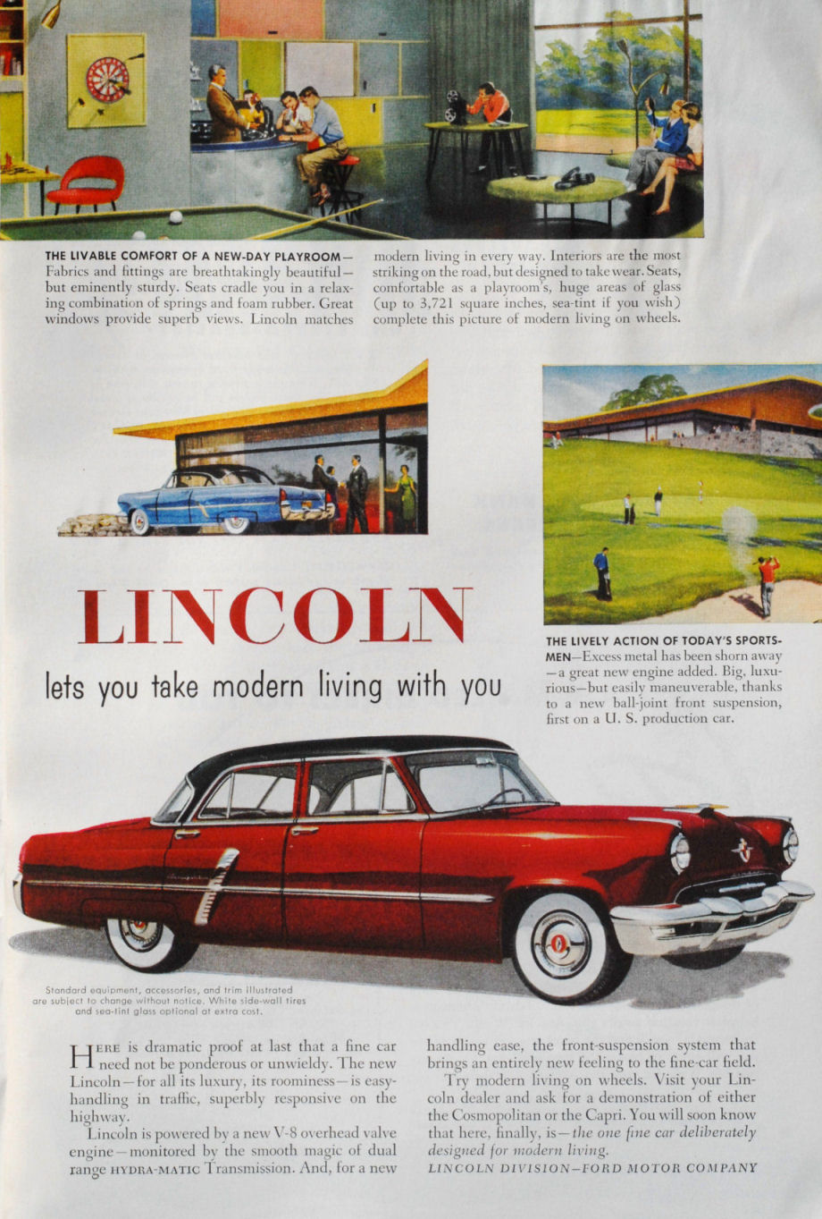 1952 Lincoln Auto Advertising